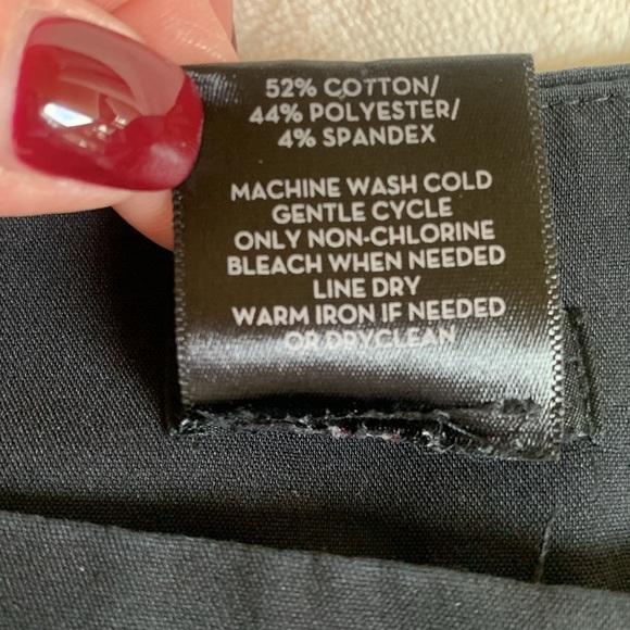 Ann Taylor signature black straight leg mid rise flat front classic pant SZ4 - Picture 5 of 11